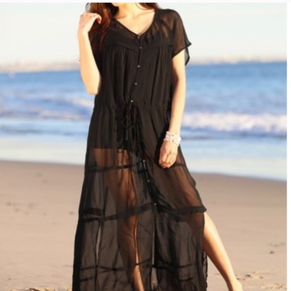 NWOT Anthropologie sheer maxi - Picture 2 of 4